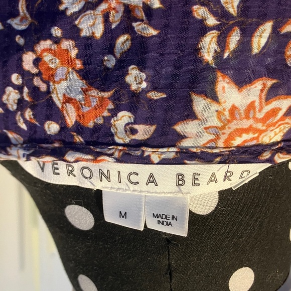 Veronica Beard Purple Floral Long Sleeve Dress - Picture 8 of 8